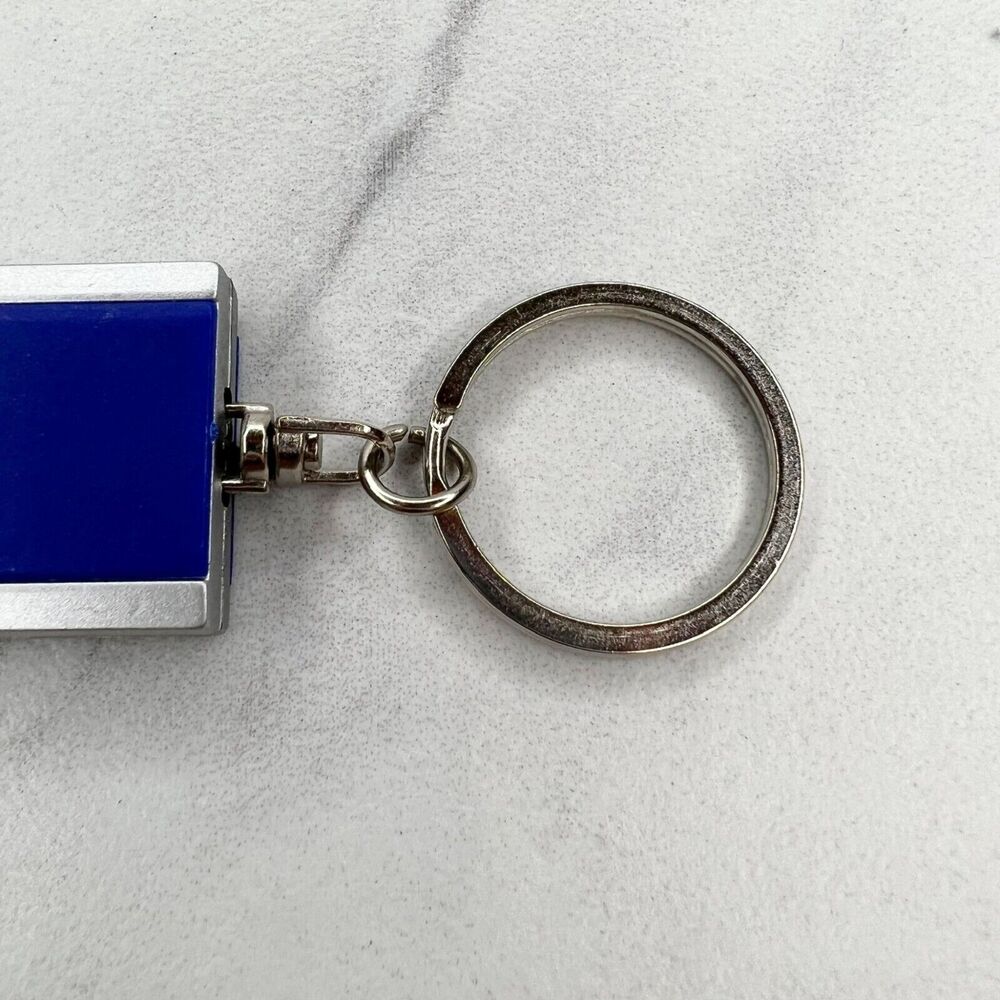 AAA Blue and Silver Flashlight Keychain Keyring - Picture 5 of 8